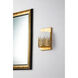 Sawgrass 1 Light 6 inch Gold Bath Light Wall Light in Gold Leaf with Antique